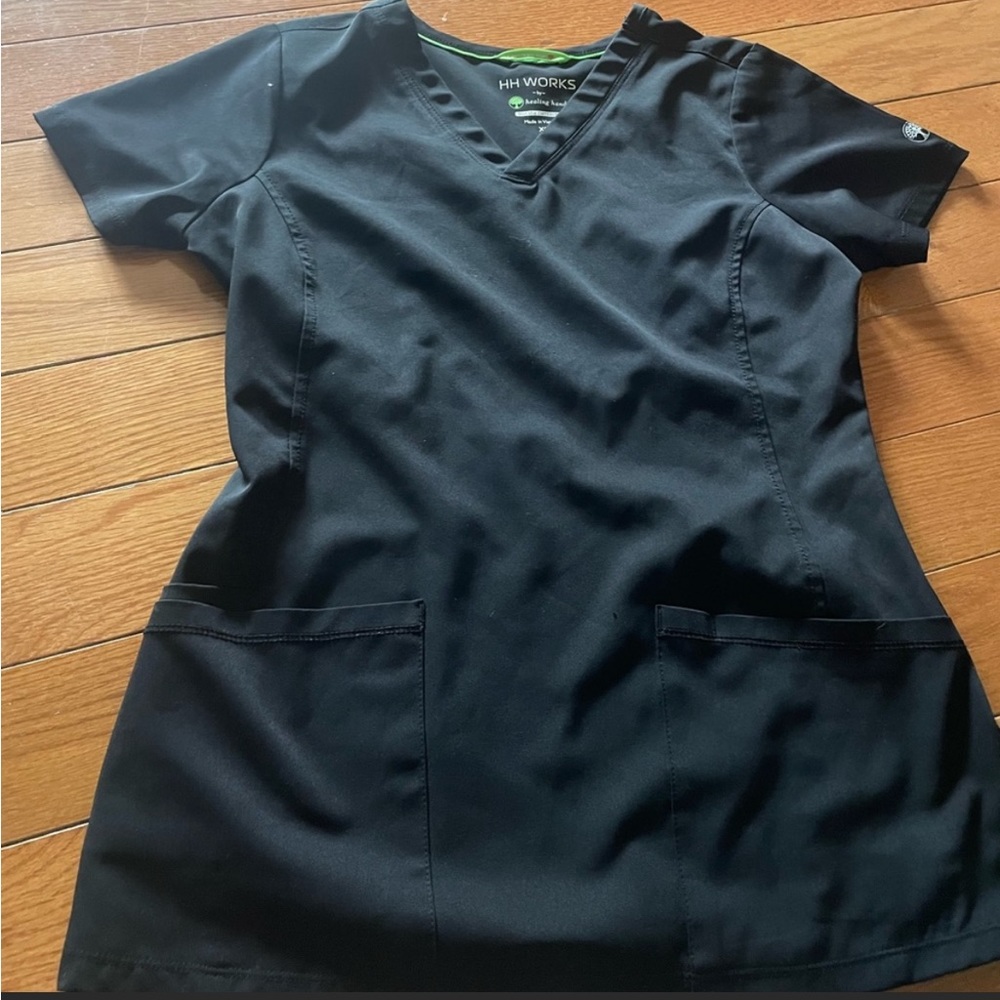 Black healing hands HH works scrub set